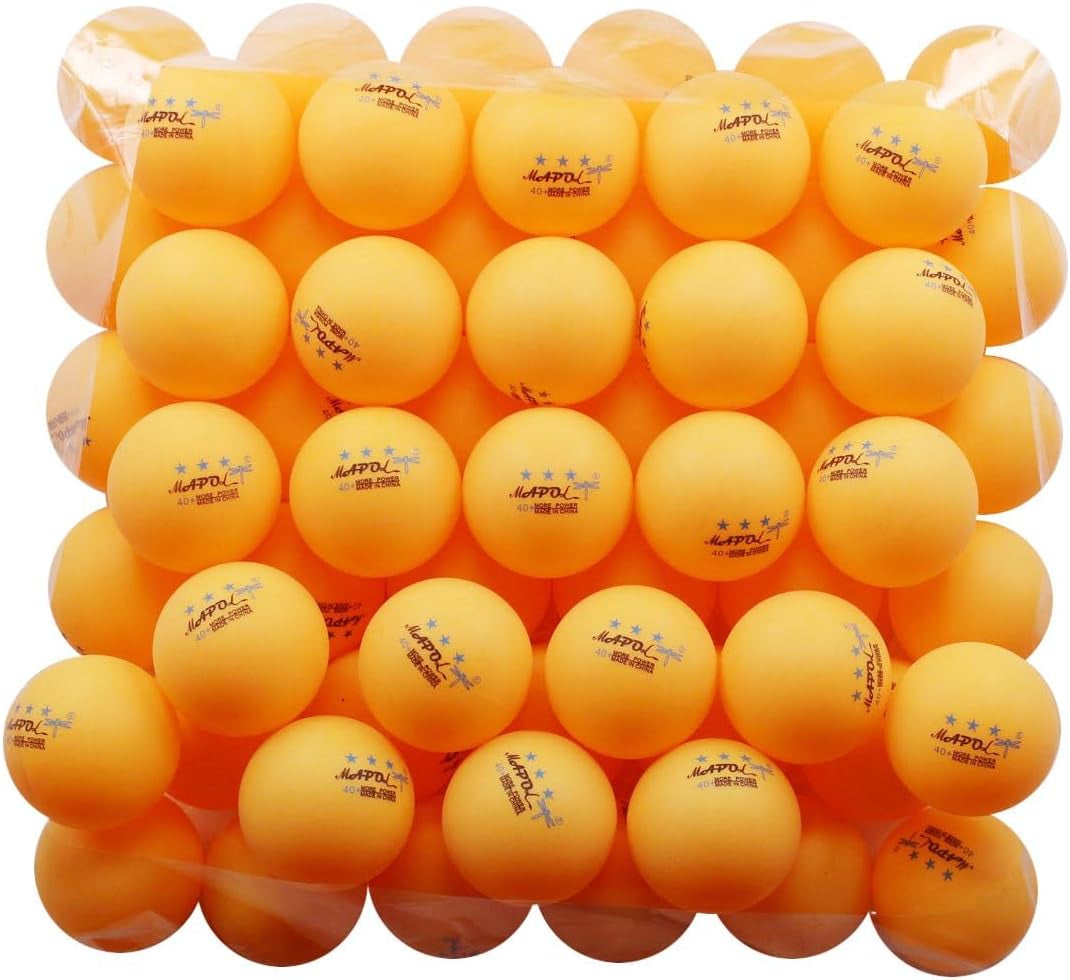 50- Pack Orange 3-Star Premium Ping Pong Balls Bulk,Advanced Training Table Tennis Ball