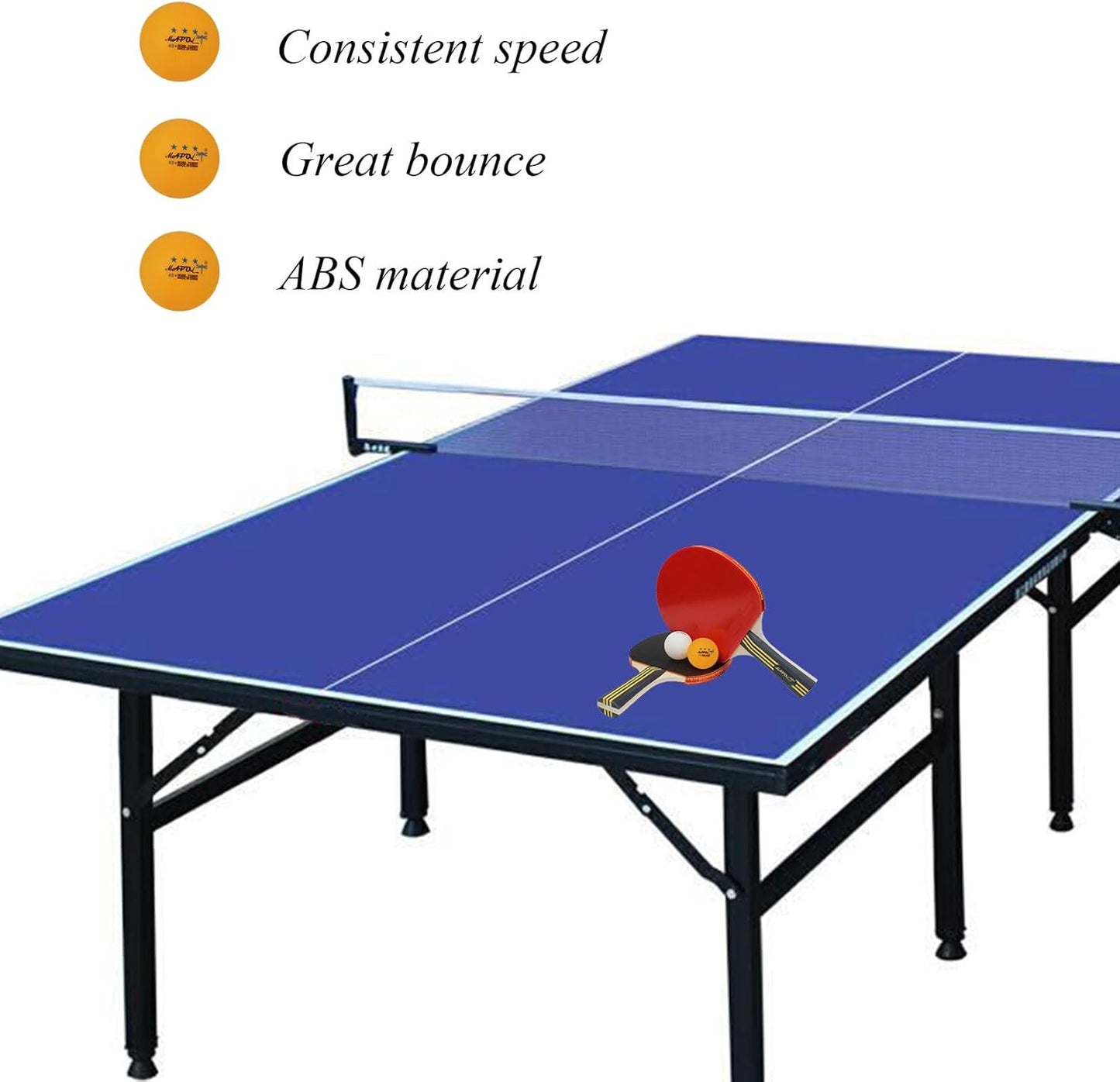 50- Pack Orange 3-Star Premium Ping Pong Balls Bulk,Advanced Training Table Tennis Ball